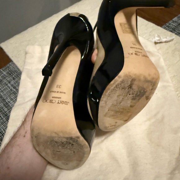 Jimmy Choo Black and Tan Women's Heels - Picture 4 of 4